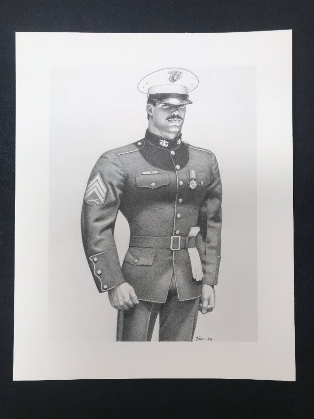Tom of Finland 8 x 10 Print from the "California '84" Series Military Uniform